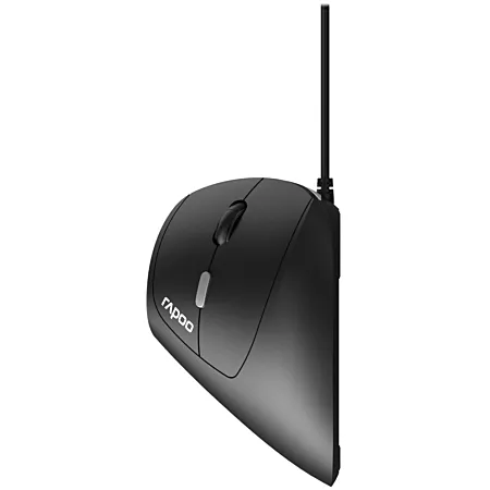 RAPOO EV200-Souris Ergonomique Filaire ambidextre- 1600 DPI- Noir