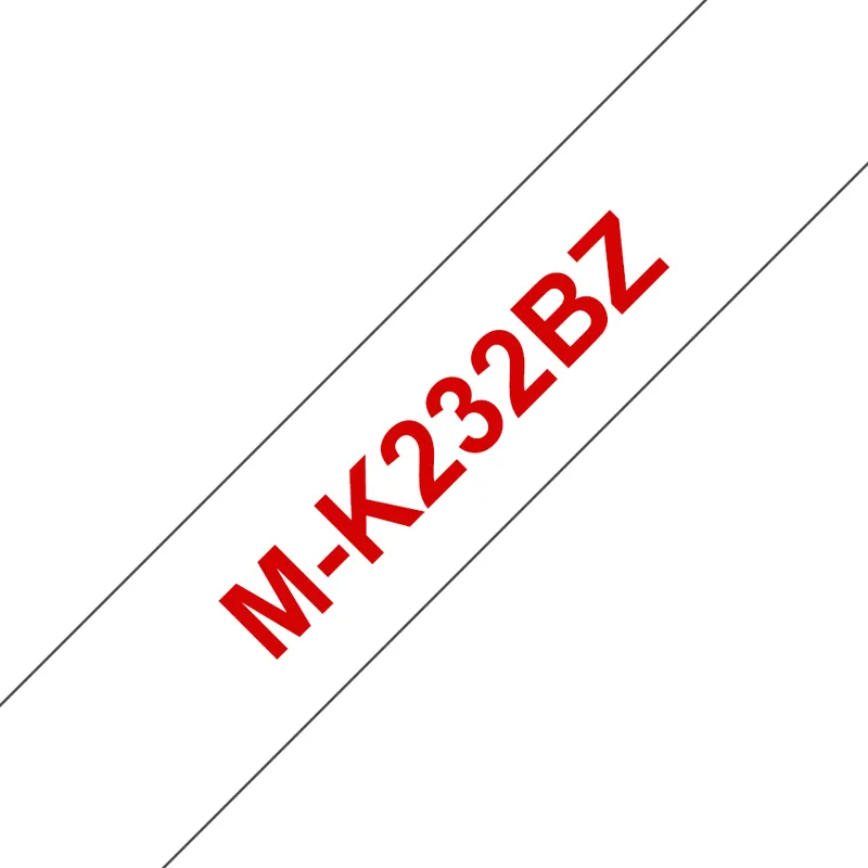 BROTHER RUBAN 12MM ROUGE SUR BLANC (8M)