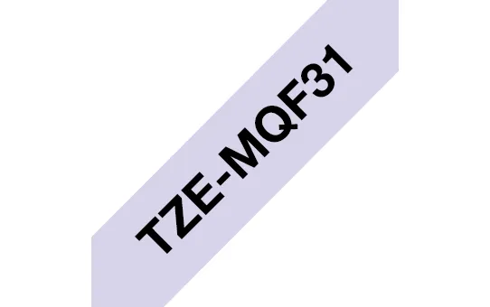 BROTHER RUBAN TZE-MQF31 12MM NOIR SUR VIOLET PASTEL LAMINE 4M