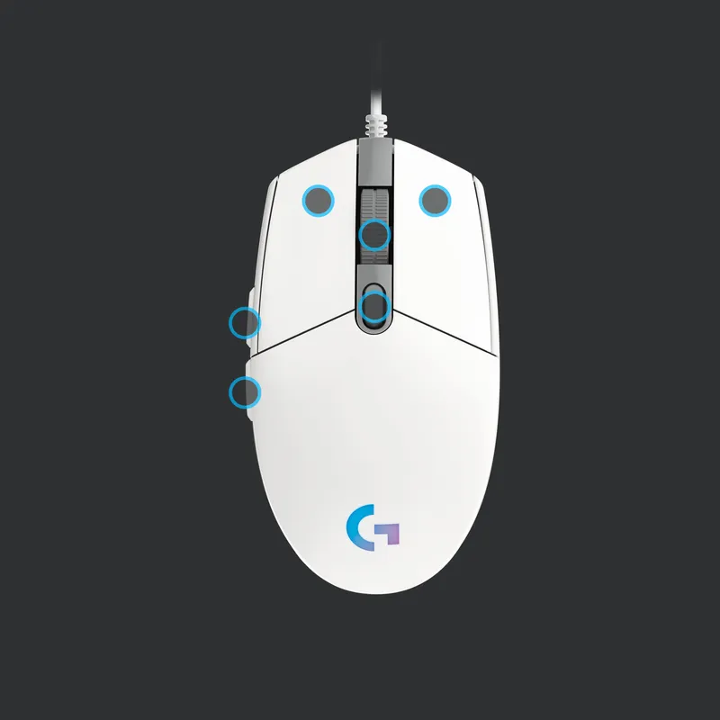 SOURIS LOGITECH G203 LIGHTSYNC WHITE