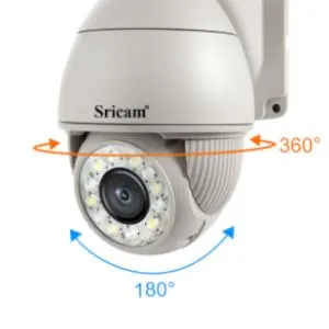 SriHome SP008-5MP Caméra IP 5MP H.265 EXT. Bi-Dir. IR WiFi ONVIF
