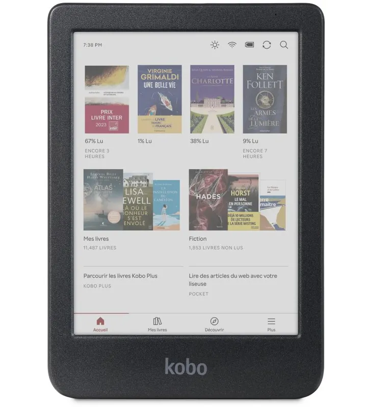 Liseuse KOBO Clara Couleur 6 16Go WiFi/BTO/USB-C Black