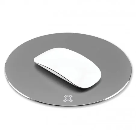 MCL TAPIS DE SOURIS ROND EN ALUMINIUM GRIS