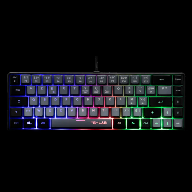 THE G-LAB KEYZ-HYDRO-BKG CLAVIER GAMING Membrane 60% 2 coul