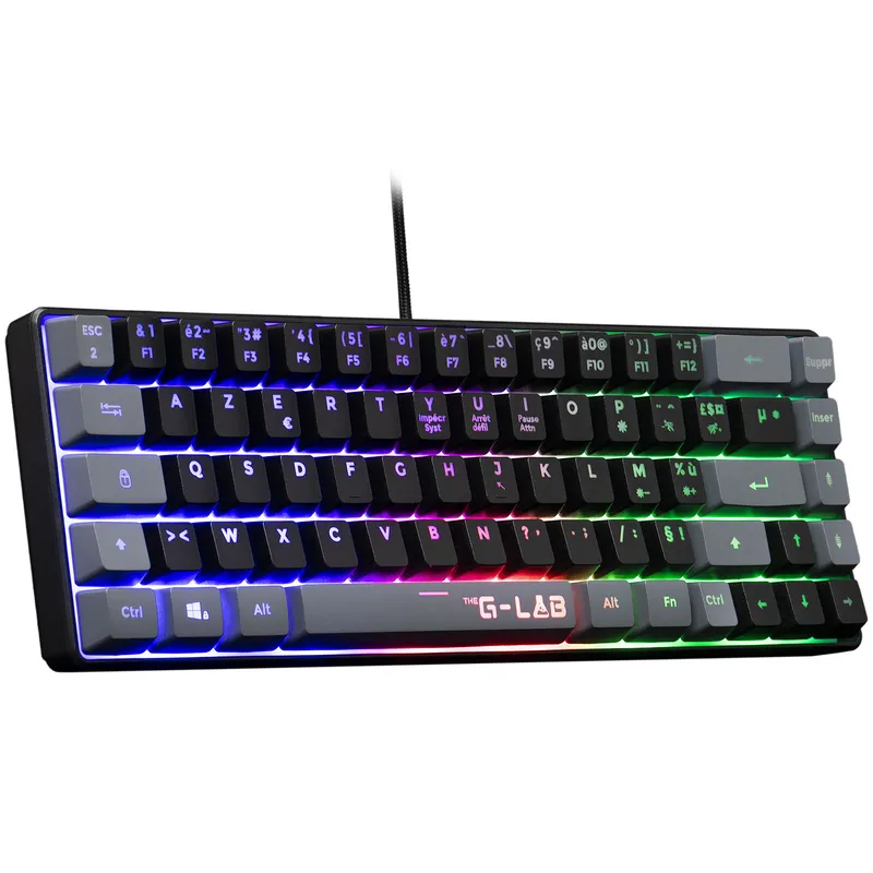 THE G-LAB KEYZ-HYDRO-WG CLAVIER GAMING Membrane 60% 2 coul