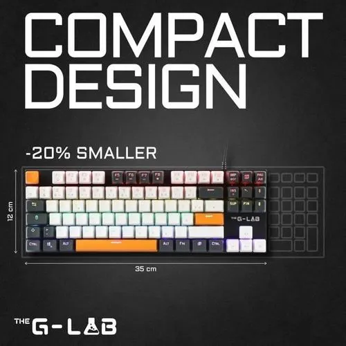 THE G-LAB KEYZ-MERCURY-C CLAVIER GAMING Mécanique TKL Rainbow