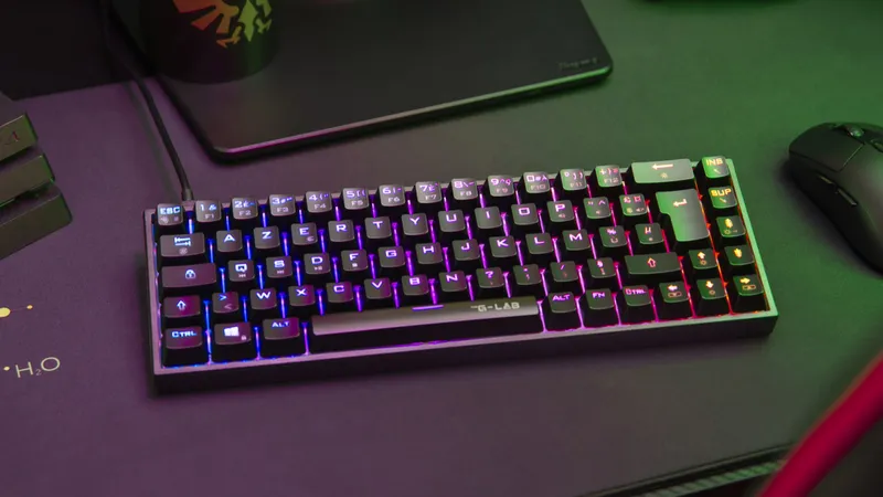 THE G-LAB KEYZ TITAN B WL/FR CLAVIER GAMING MECANIQUE RGB 65% 3 mode
