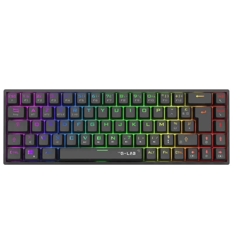 THE G-LAB KEYZ-TITAN-HE Clavier GAMING Magnetique fil RGB TKL Noir
