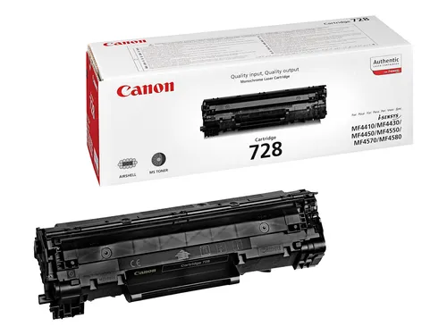 TONER CANON 728 NOIR (2100p) pour MF44XX/4570/4580/4750/L170/4890