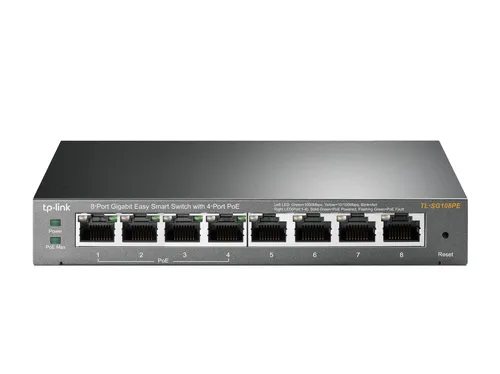 Tp-link TL-SG108PE — Switch 8 ports GbLAN dont 4xPoE (55W) EasySmart