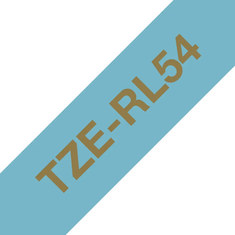 BROTHER TZE-RL54 RUBAN 24MM OR SUR BLEU CLAIR - TISSU NON ADHESIF - 4M