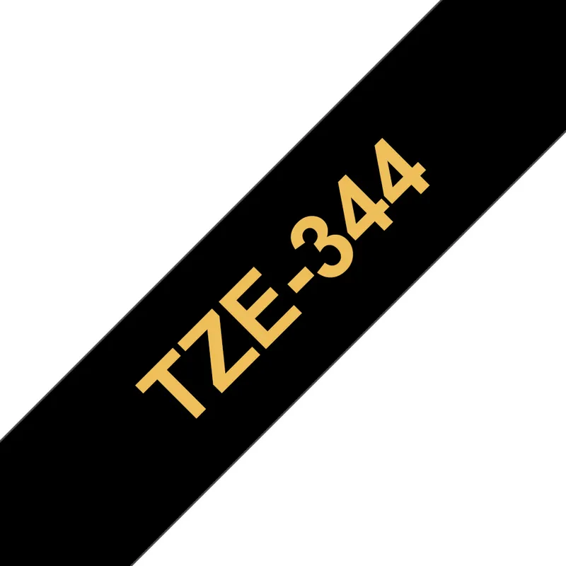 BROTHER TZE344 18MM GOLD SUR FOND NOIR