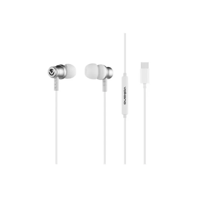 VOLKANO VK-1019-BK ECOUTEUR TYPE C PRISM 2.0 SERIES -WHITE