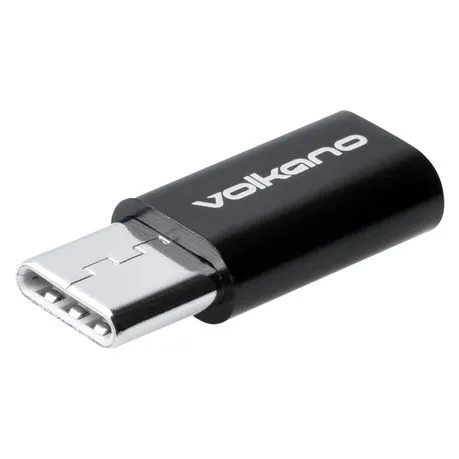VOLKANO VK-20037-BK MICRO ADAPTATEUR USB-C (M) vers MicroUSB (F)