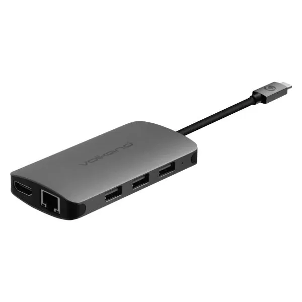 VOLKANO VK-20075-CH Dock USB-C HDMI/GbL/3xUSB3/Audio +Lect