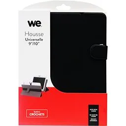 WE - H-1050 HOUSSE Book Cover Universel pour TAB 9-11'' TPU • Noir